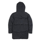 KARL KANI Mens Black Polyester Zip Hooded Puffer Jacket S Lightweight Winter