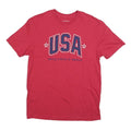 GENERAL STANDARD Mens Red USA Graphic T-Shirt M Short Sleeve Crew Neck Cotton