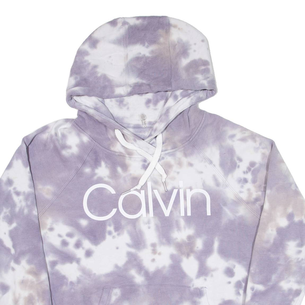 CALVIN KLEIN Womens Purple Hoodie M