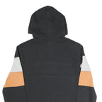 CHAMPION Mens Black & Orange Panel Logo Pullover Hoodie S Cotton Blend