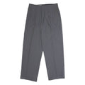 MANUEL MANCERA Striped Mens Trousers Grey Regular Straight Viscose W30 L30