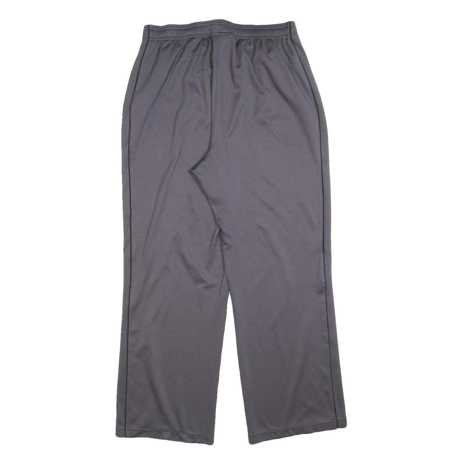 REEBOK Womens Joggers Grey M W28 L28 Polyester Blend Regular Fit Straight Leg