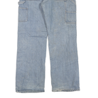 DICKIES Mens Blue Regular Straight Denim Light W34 L32 Zip Cotton Blend Work