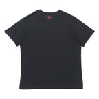 UNDER ARMOUR Mens Black Red Logo Graphic T-Shirt 2XL Short Sleeve Crew Neck