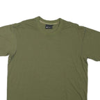 ADIDAS Mens Green L T-Shirt Crew Neck Short Sleeve Cotton Blend Casual Sport
