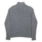 POLO RALPH LAUREN Mens Grey Patterned Jumper Pullover Crew Neck Rib Knit S