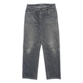 CROWN JEANS Mens Regular Fit Straight Grey Cotton Blend Denim Medium W32 L30