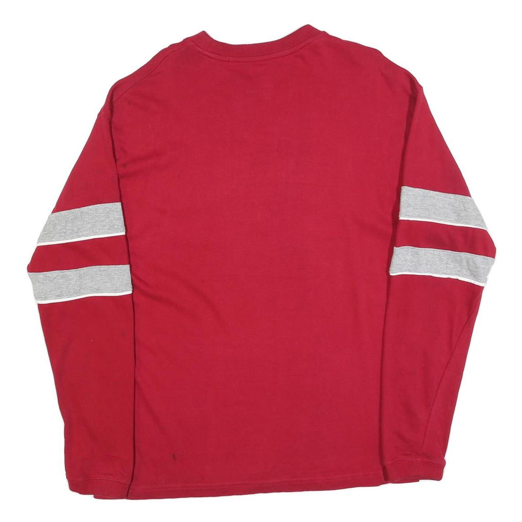 PRO EDGE Mens Red Alabama Long Sleeve Crew Neck Athletic T-Shirt L