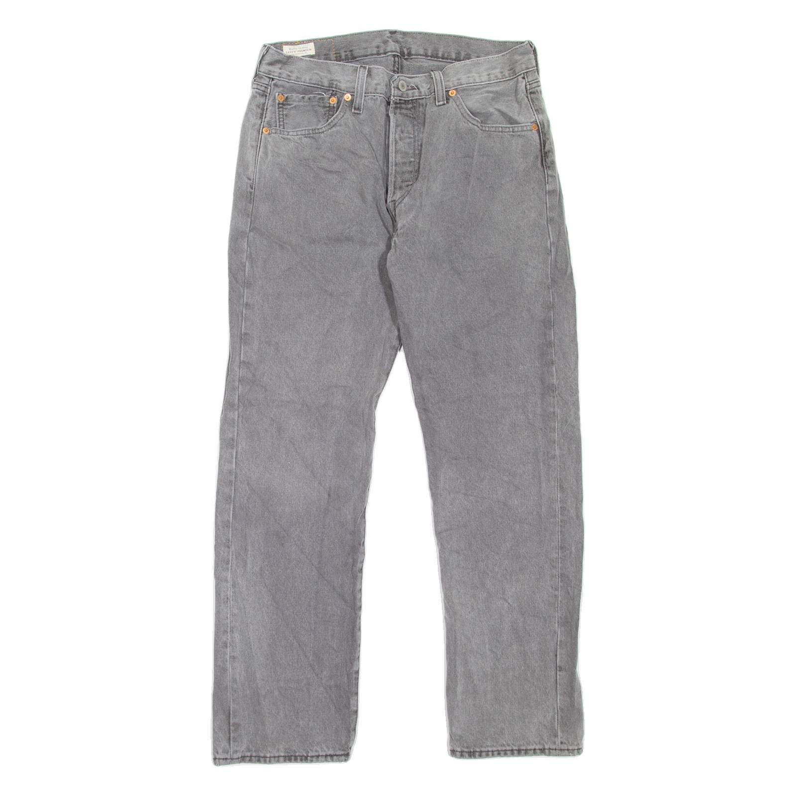 LEVI'S 501 BIG E Jeans Mens Grey Regular Straight W31 L30