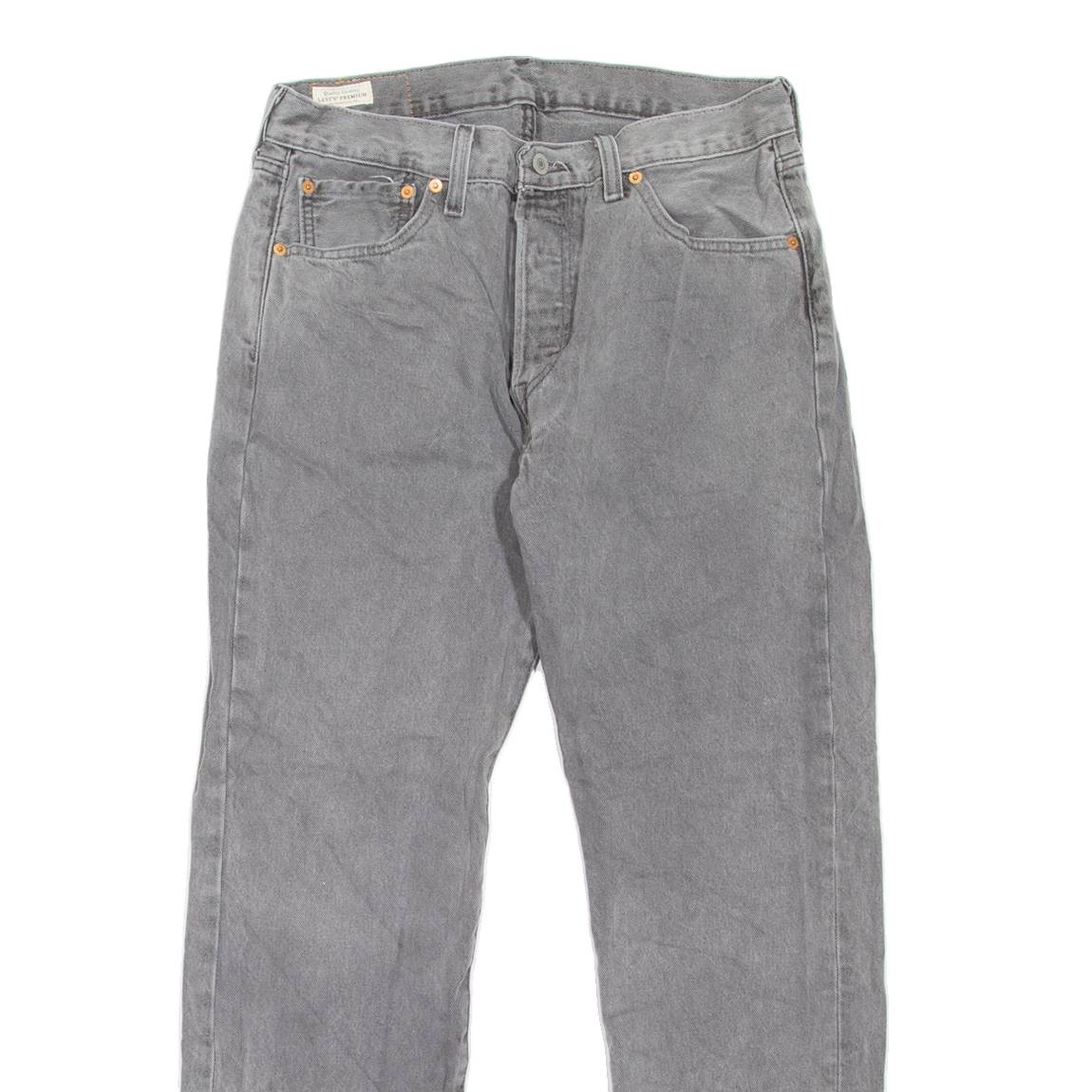 LEVI'S 501 BIG E Jeans Mens Grey Regular Straight W31 L30