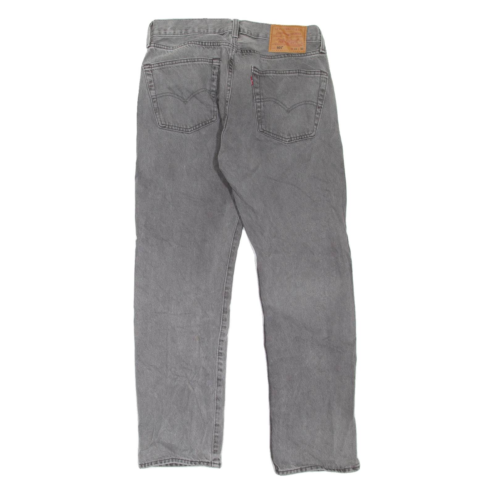 LEVI'S 501 BIG E Jeans Mens Grey Regular Straight W31 L30