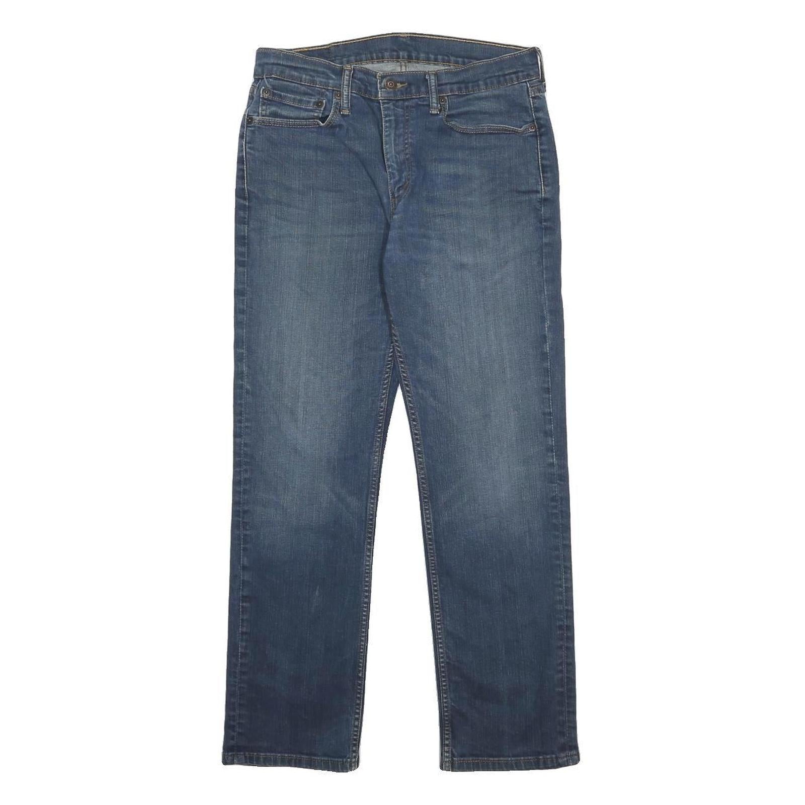 LEVI'S 514 Slim Mens Jeans Blue Slim Straight Denim Medium W32 L30 Classic Style