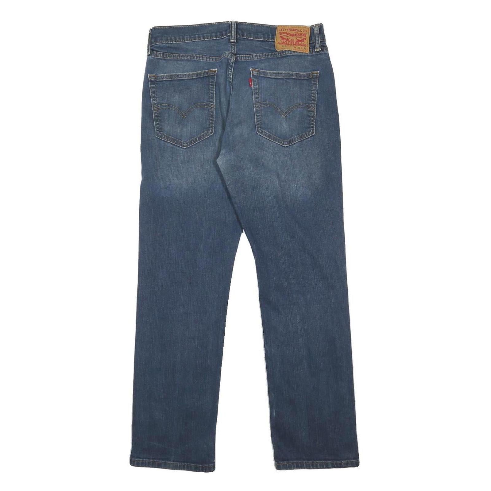 LEVI'S 514 Slim Mens Jeans Blue Slim Straight Denim Medium W32 L30 Classic Style