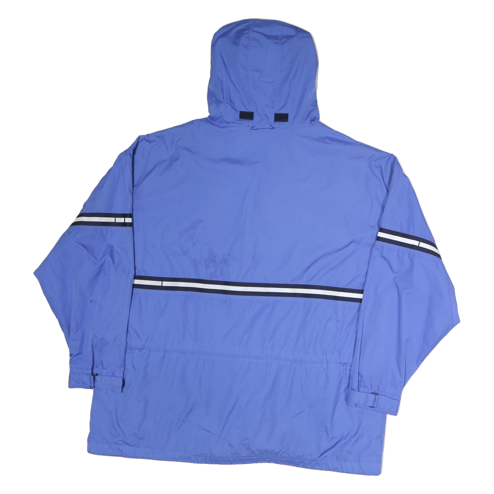 REEBOK Mens Blue Zip Hooded Jacket XL Polyester Athletic Sportswear