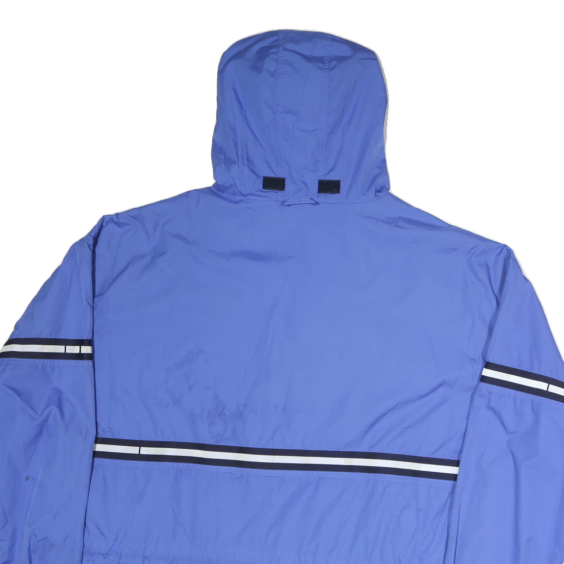 REEBOK Mens Blue Zip Hooded Jacket XL Polyester Athletic Sportswear