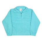 PRIMROSE Womens Blue Plain Pullover Jumper Crew Neck M Polyester Comfort