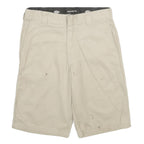 DICKIES Mens Shorts Beige Relaxed L W34 Workwear Polyester Blend