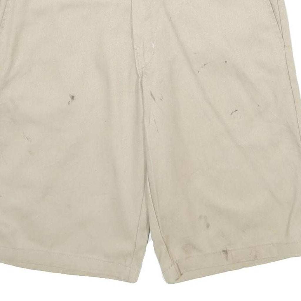 DICKIES Mens Shorts Beige Relaxed L W34 Workwear Polyester Blend