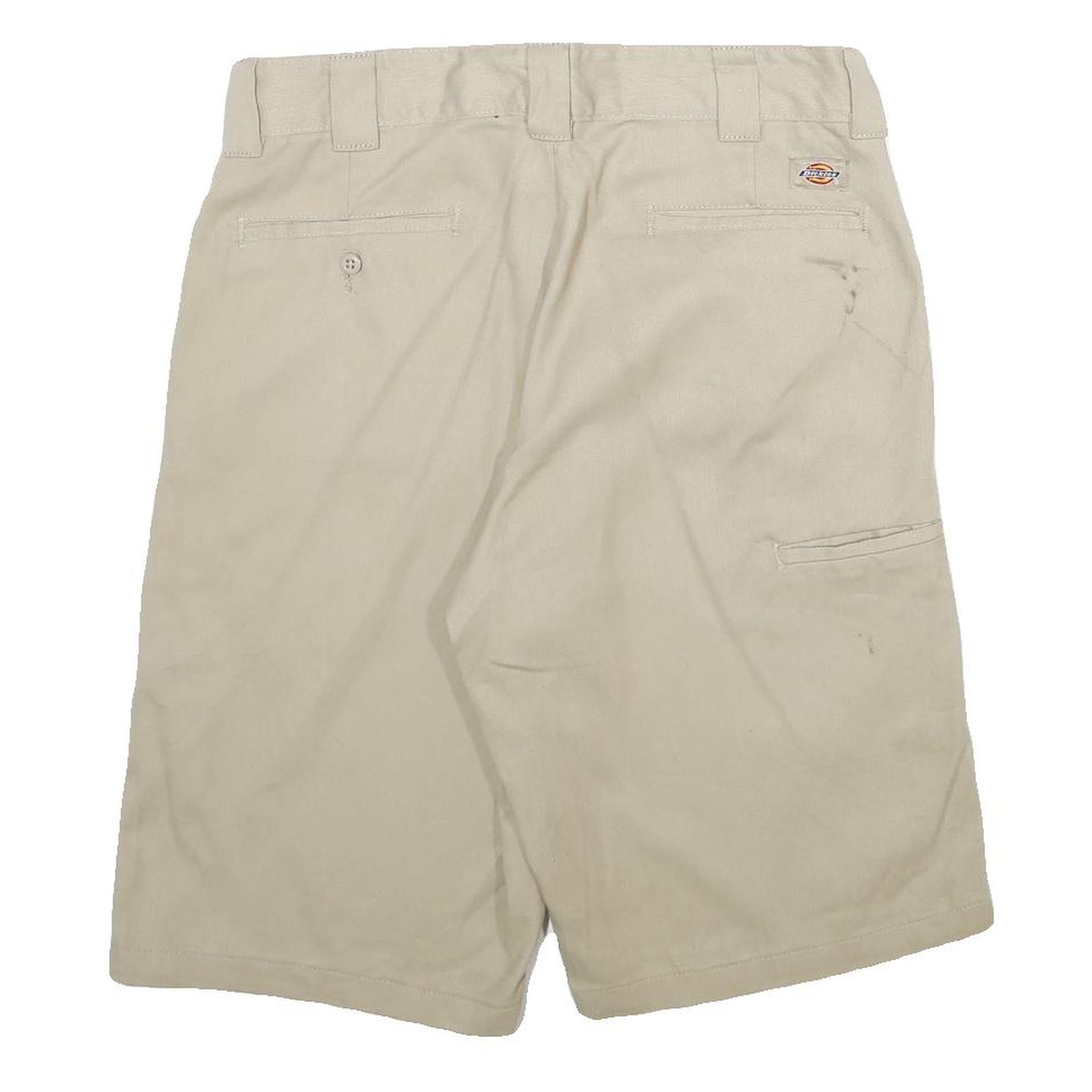 DICKIES Mens Shorts Beige Relaxed L W34 Workwear Polyester Blend