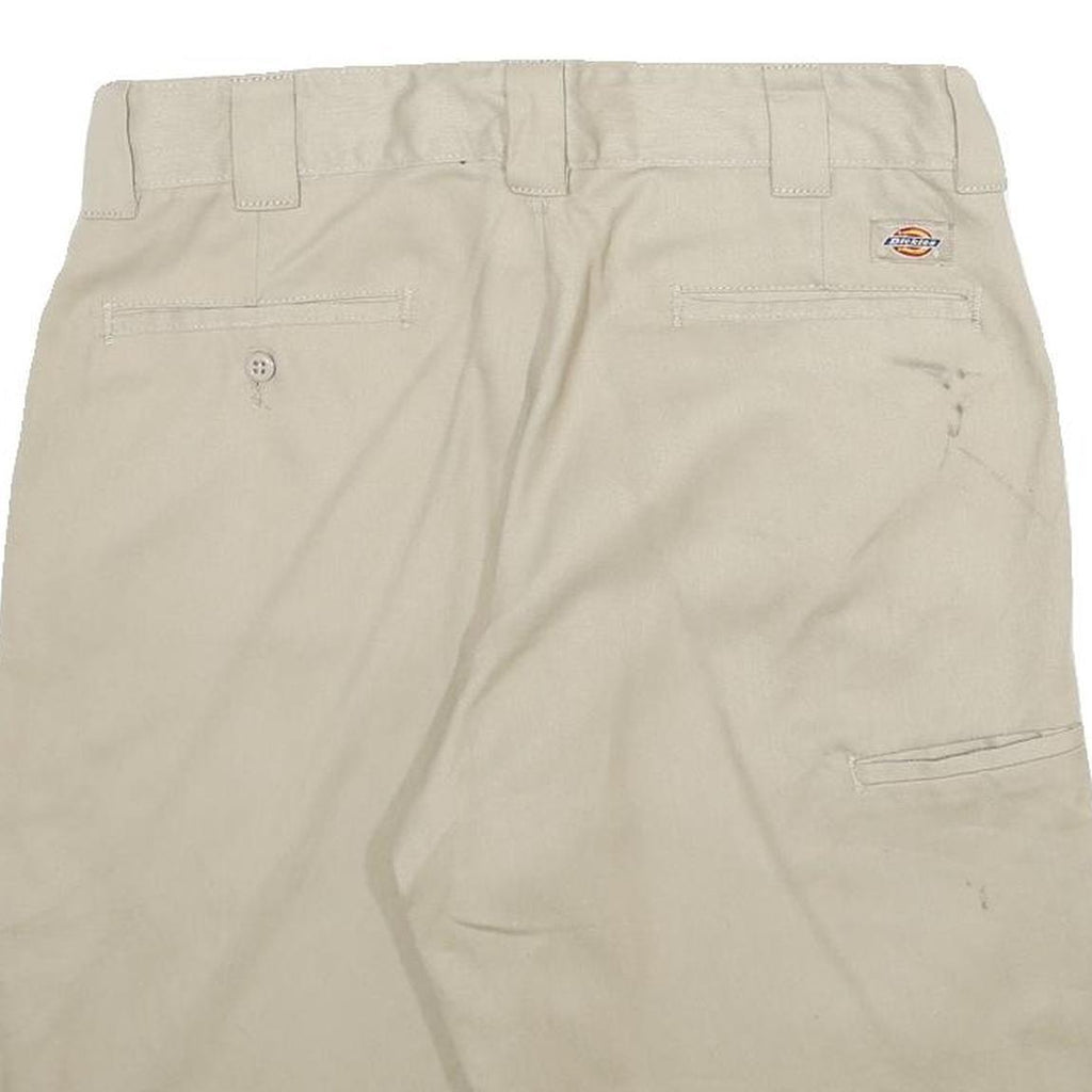 DICKIES Mens Shorts Beige Relaxed L W34 Workwear Polyester Blend