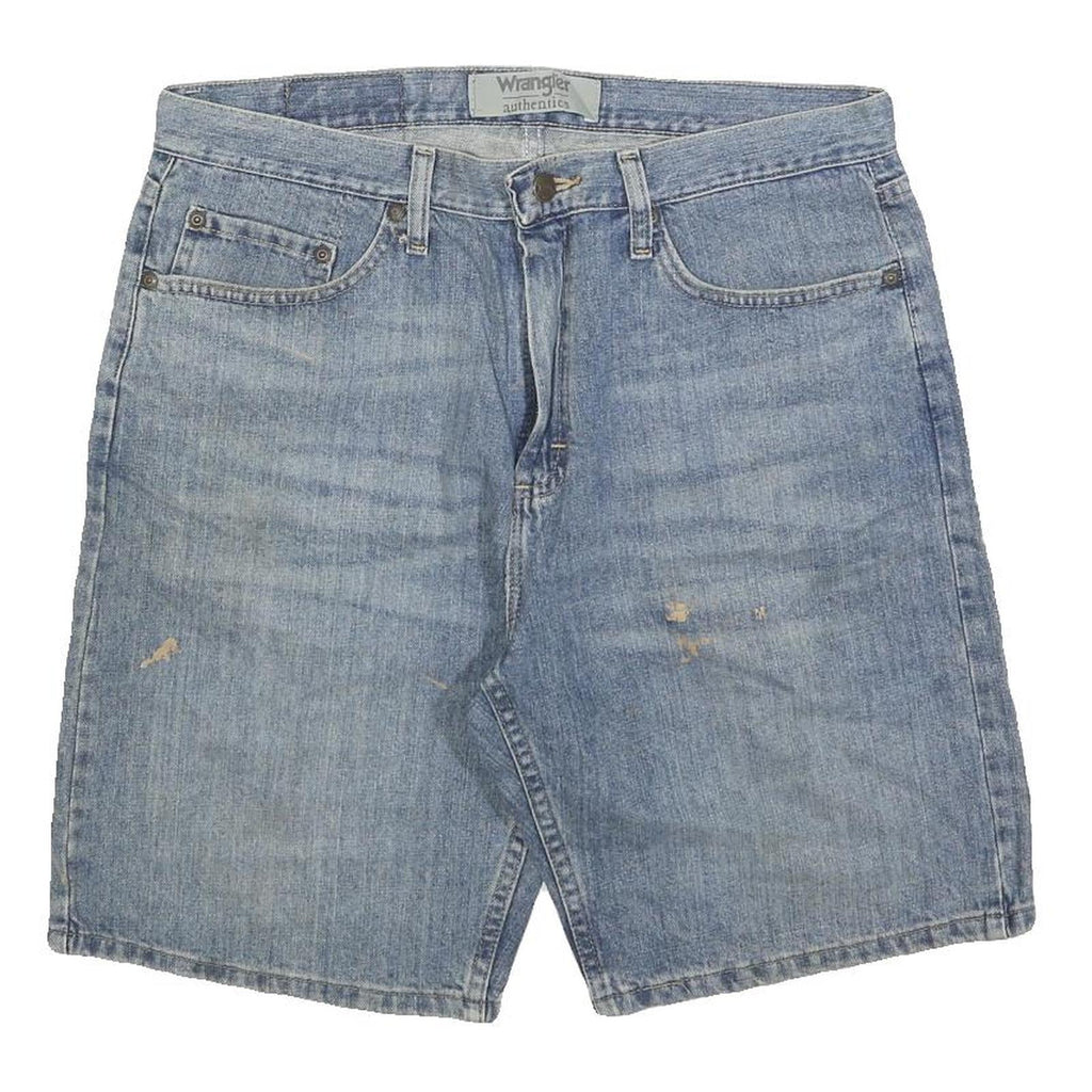 WRANGLER Mens Denim Blue Cotton Blend Casual Shorts M W33 Authentic Label