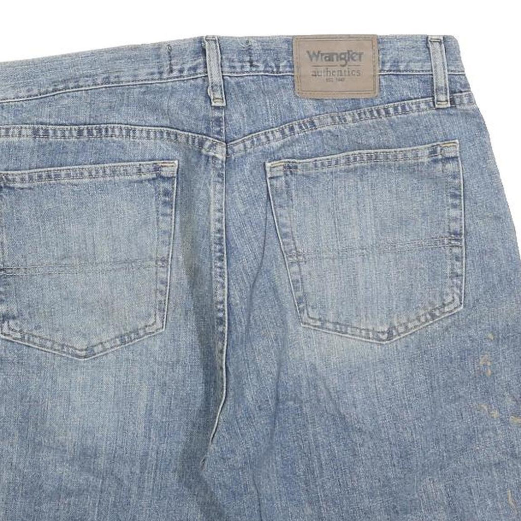 WRANGLER Mens Denim Blue Cotton Blend Casual Shorts M W33 Authentic Label