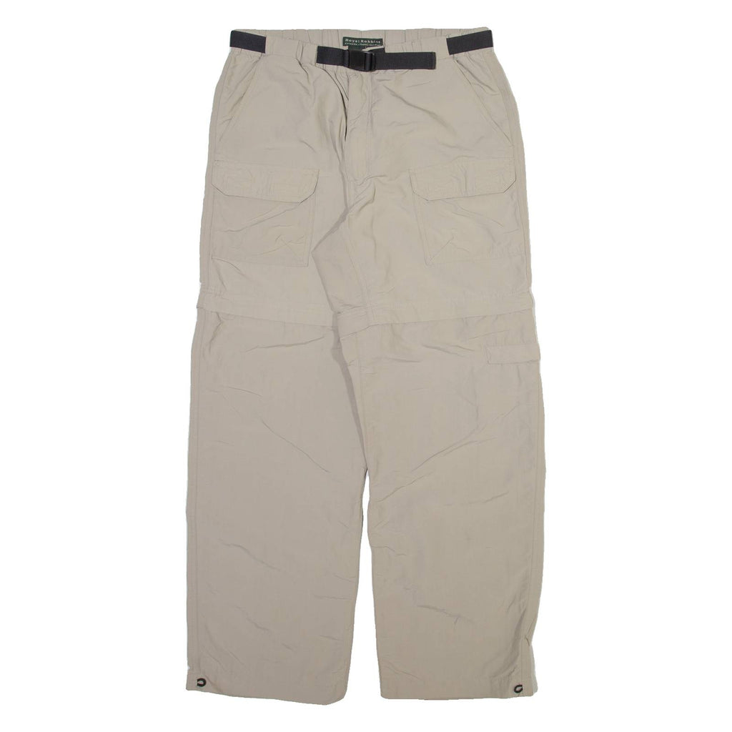 ROYAL ROBBINS Detachable Legs Mens Trousers Beige Relaxed Straight Nylon W29 L28