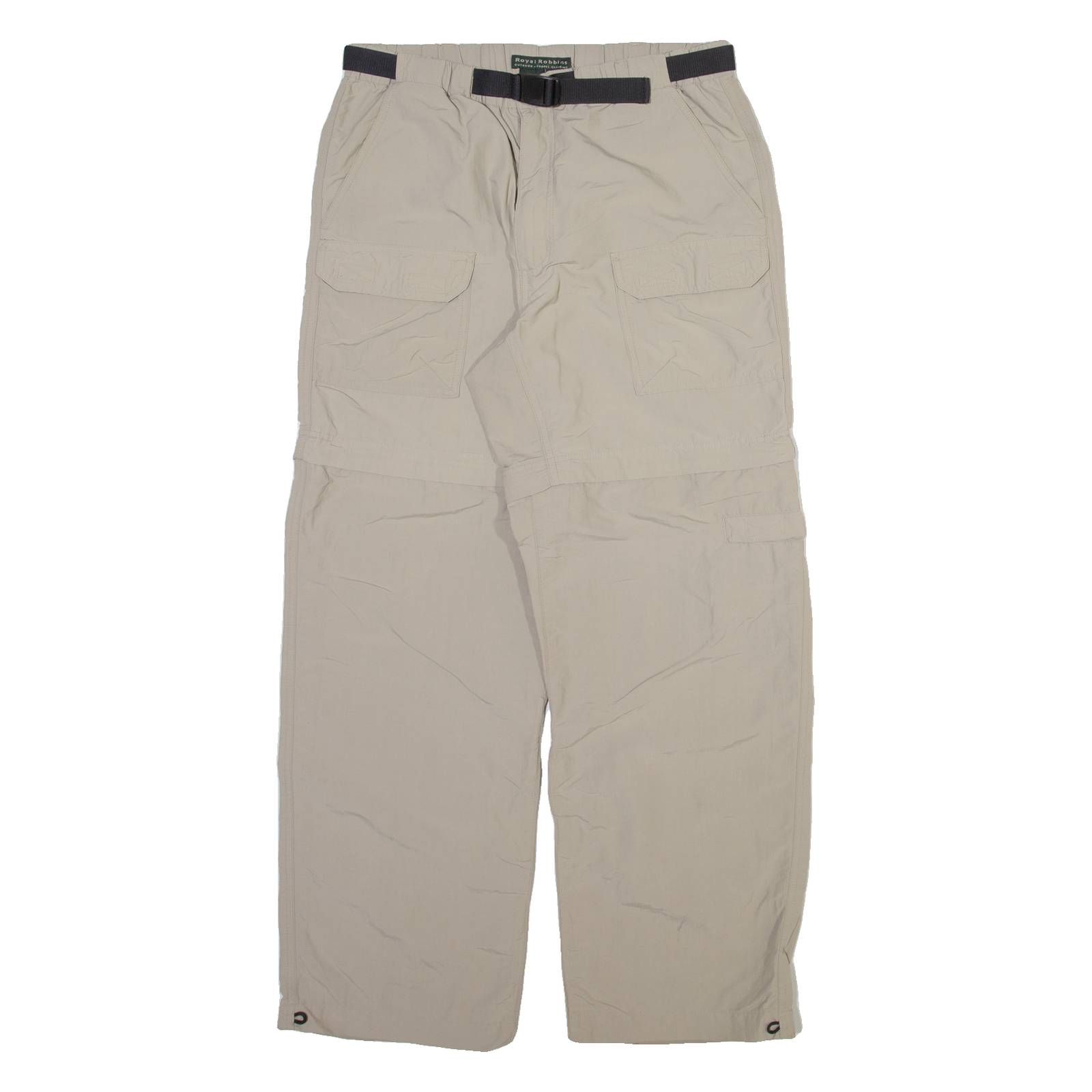 ROYAL ROBBINS Detachable Legs Mens Trousers Beige Relaxed Straight Nylon W29 L28
