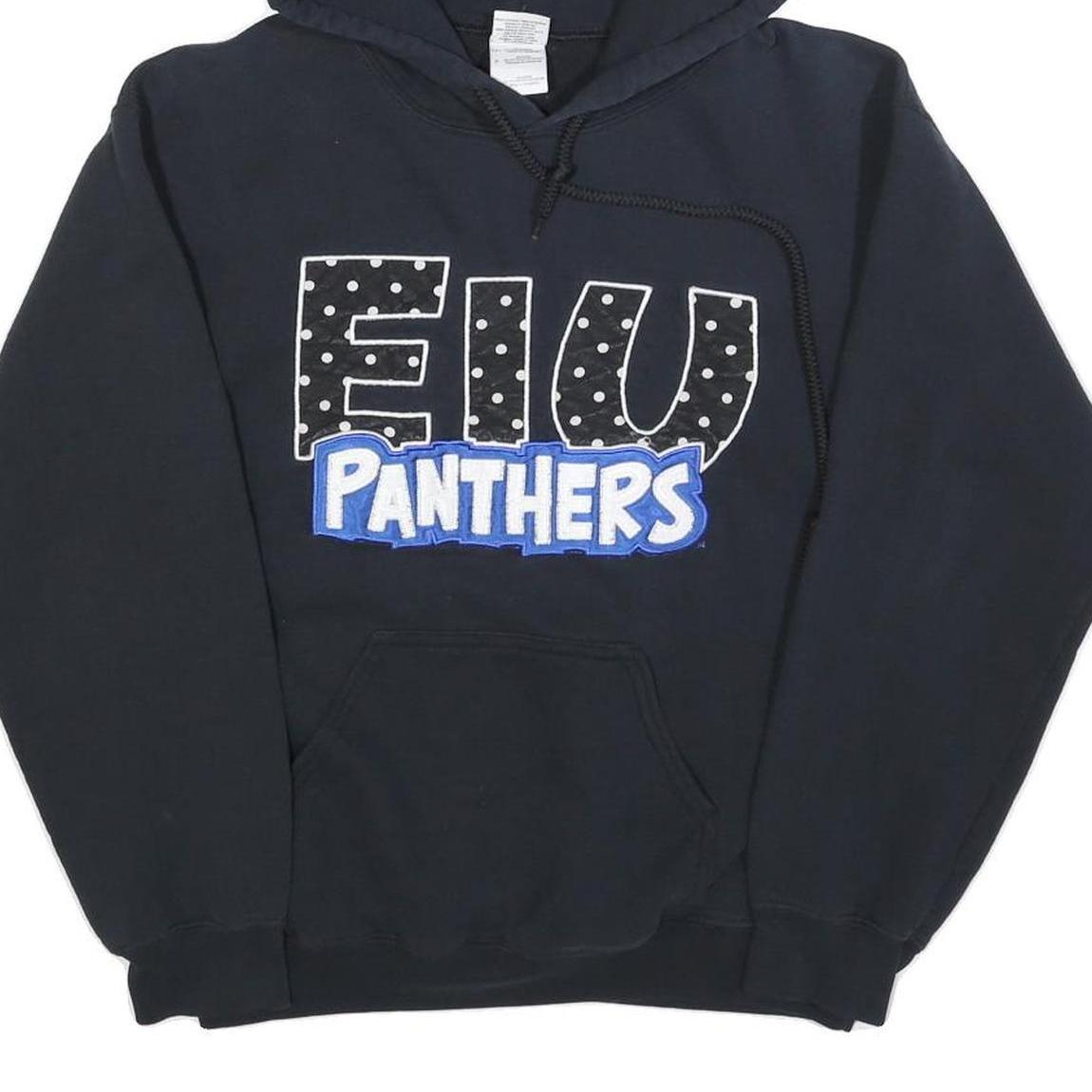 GILDAN Mens Black EIUPanthers Pullover Hoodie S Cotton Blend Casual