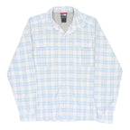 THE NORTH FACE Mens White & Blue Check Shirt S Lightweight Casual Outdoor