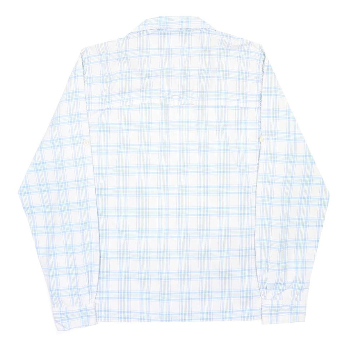 THE NORTH FACE Mens White & Blue Check Shirt S Lightweight Casual Outdoor