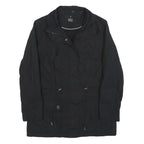 ELLEN AMBER Womens Black Jacket S Cotton Blend Zip Utility Casual Lightweight