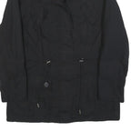 ELLEN AMBER Womens Black Jacket S Cotton Blend Zip Utility Casual Lightweight