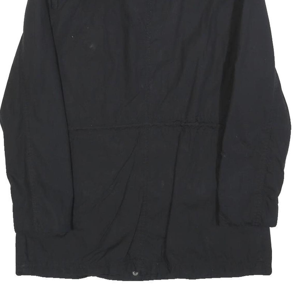 ELLEN AMBER Womens Black Jacket S Cotton Blend Zip Utility Casual Lightweight