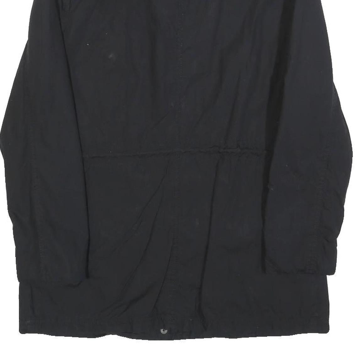 ELLEN AMBER Womens Black Jacket S Cotton Blend Zip Utility Casual Lightweight