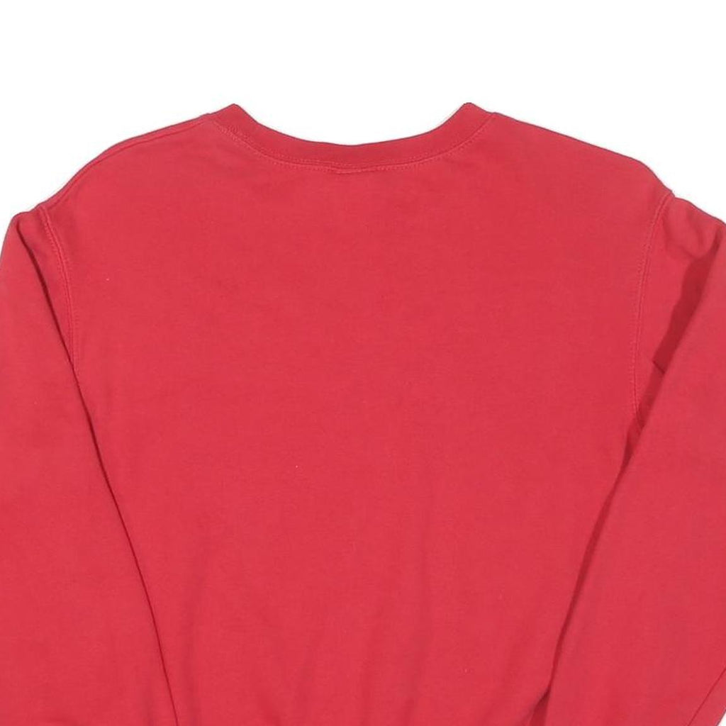 DISNEY Womens Red Mickey Crew Neck XS Cotton Sweatshirt Casual Pullover