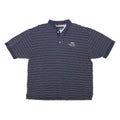 TOMMY HILFIGER Mens Blue Striped Short Sleeve Polo Shirt XL Cotton Jersey Band