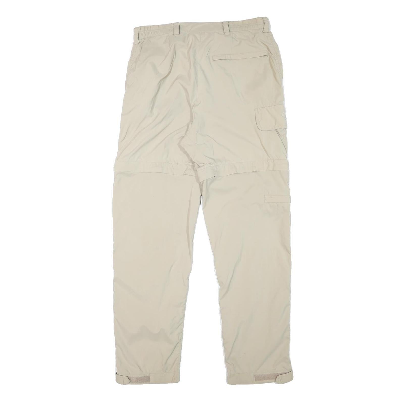 MAUL SPORT Womens Beige Regular Zip Closure Regular Fit Cargo Trousers W30 L30