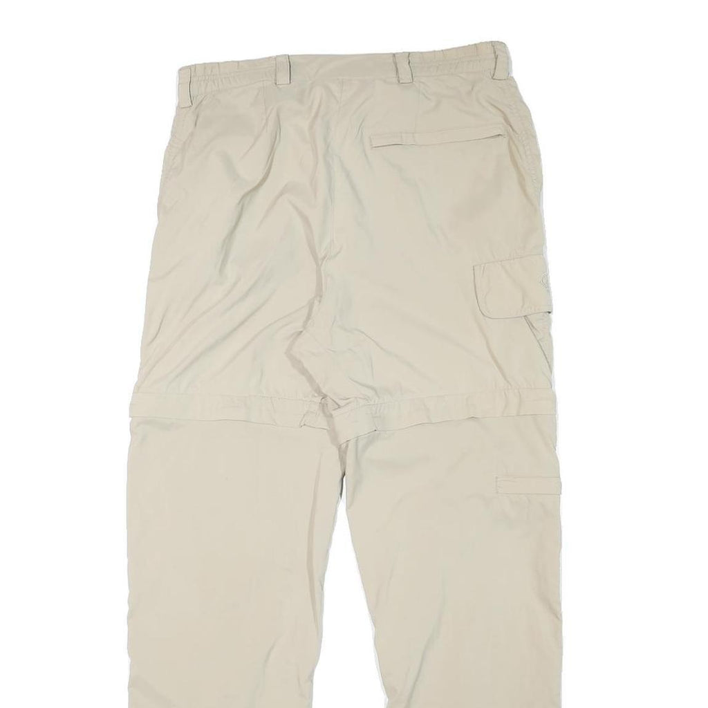 MAUL SPORT Womens Beige Regular Zip Closure Regular Fit Cargo Trousers W30 L30