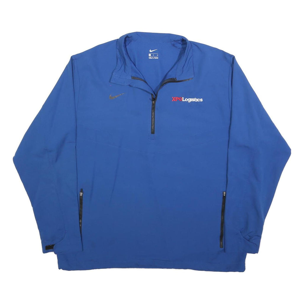 NIKE Mens Blue Xpo Logistics Track Jacket XL Polyester Blend Zip Plain
