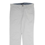 TOMMY HILFIGER Mens Cotton Beige Regular Straight Trousers W34 L31 Casual Wear