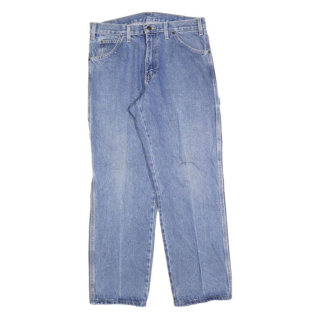 DICKIES Mens Jeans Blue Regular Straight Denim Medium W32 L30 Workwear