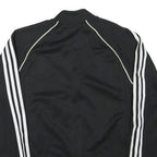 ADIDAS Mens Black & White Sports Track Jacket M Polyester Blend Zip Classic