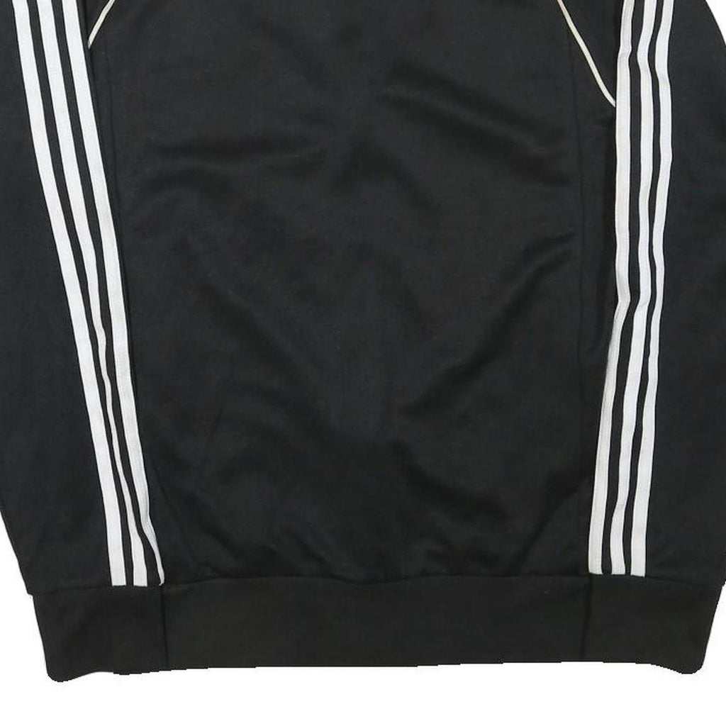 ADIDAS Mens Black & White Sports Track Jacket M Polyester Blend Zip Classic