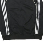 ADIDAS Mens Black & White Sports Track Jacket M Polyester Blend Zip Classic