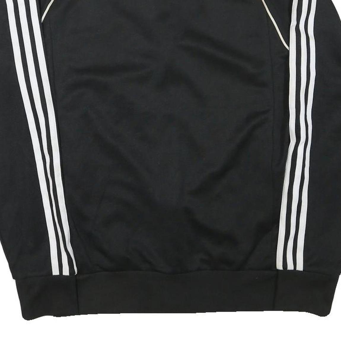 ADIDAS Mens Black & White Sports Track Jacket M Polyester Blend Zip Classic