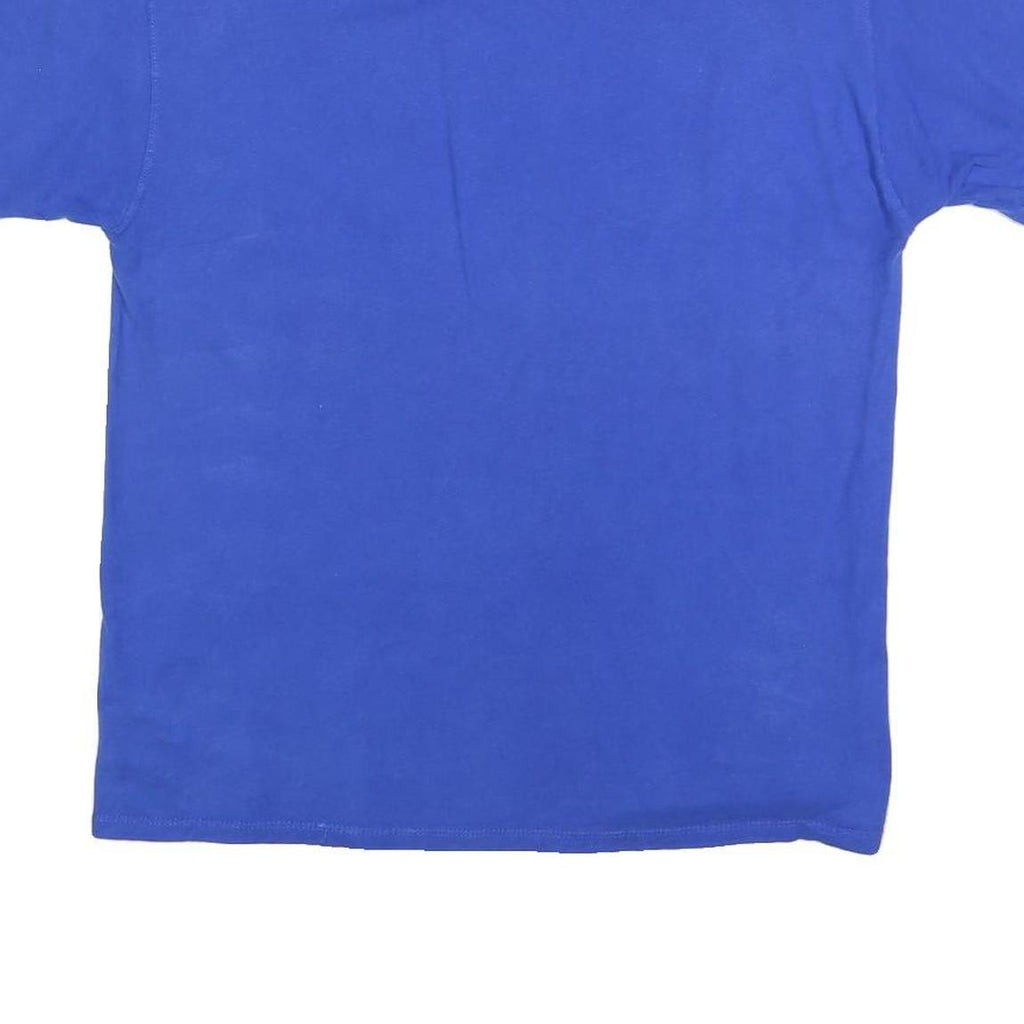 CHAMPION Mens Blue Graphic T-Shirt M Short Sleeve Crew Neck Cotton Blend