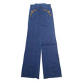 Womens Jeans Blue Regular Wide-Leg W24 L36