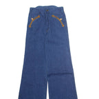 Womens Jeans Blue Regular Wide-Leg W24 L36