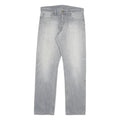 CARHARTT Mens Grey Regular Straight Denim Cotton Blend Light W32 L32 Button